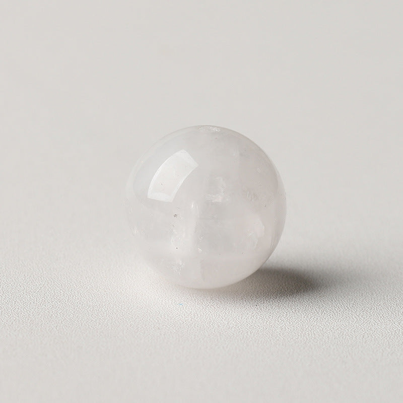 White Phantom Quartz Single Crystal Bead with Couple