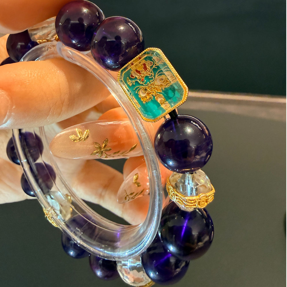 Natural Natural Crystal Bracelet with Customizable