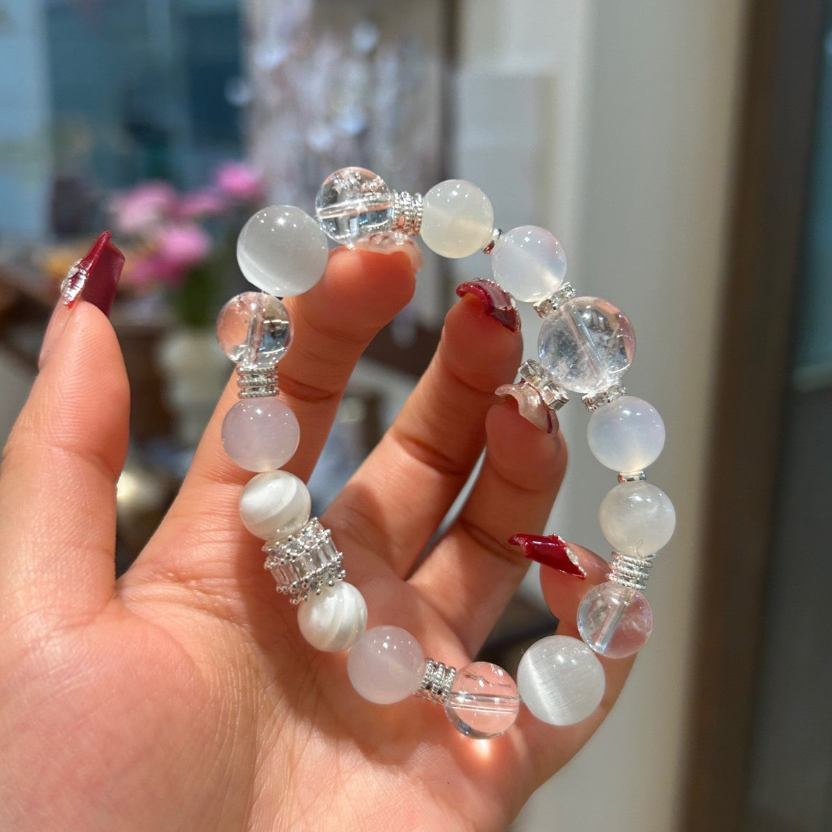 Natural Crystal Bracelet with Customizable