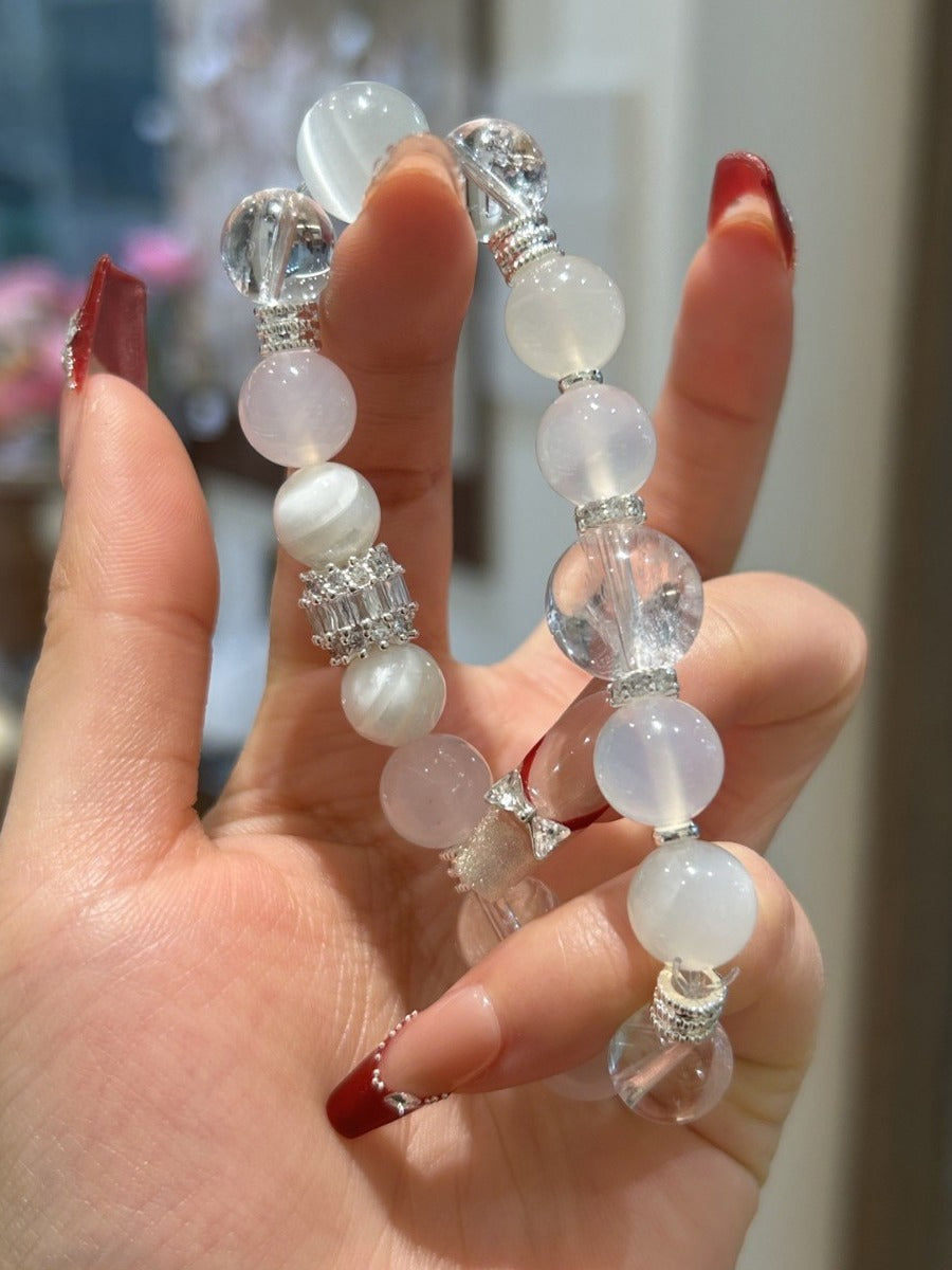 Natural Crystal Bracelet with Customizable