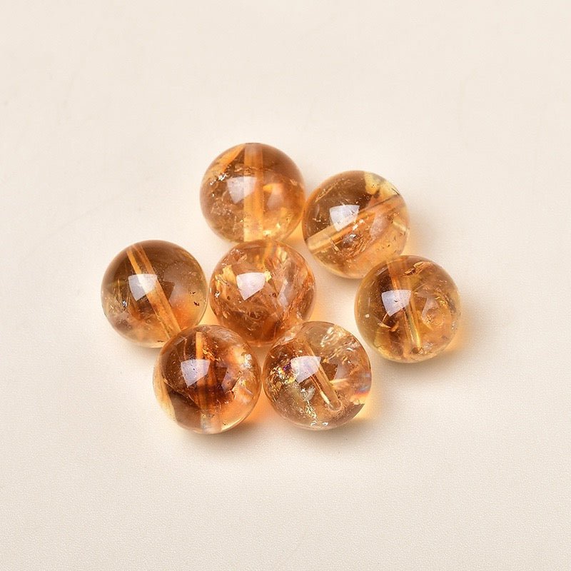 Citrine Single Crystal Bead