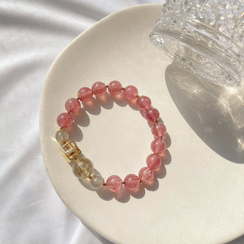 Golden Rutilated Quartz Crystal Bracelet