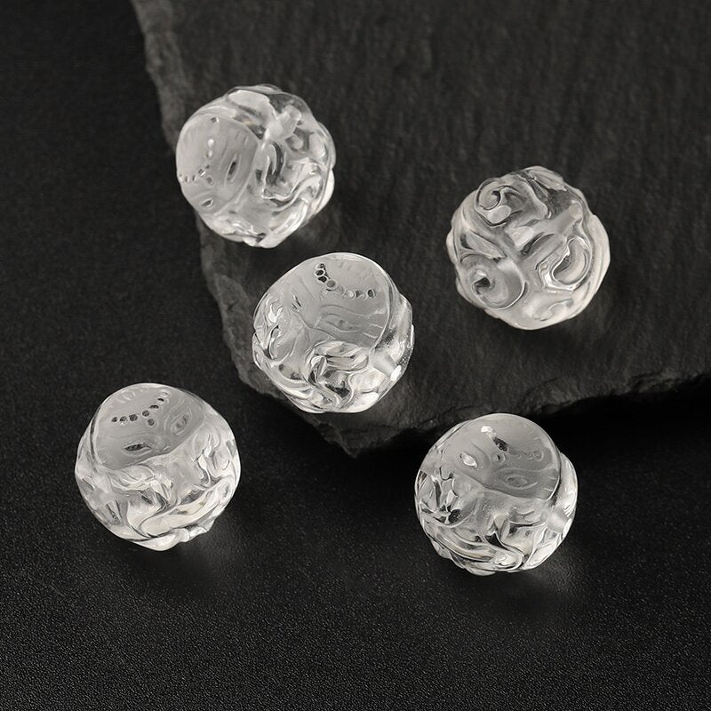 Clear Quartz Single Crystal Bead with Couple