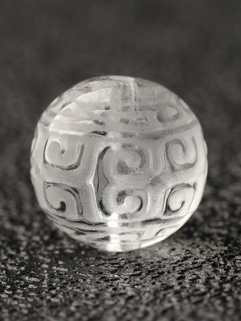 Clear Quartz Single Crystal Bead with Customizable