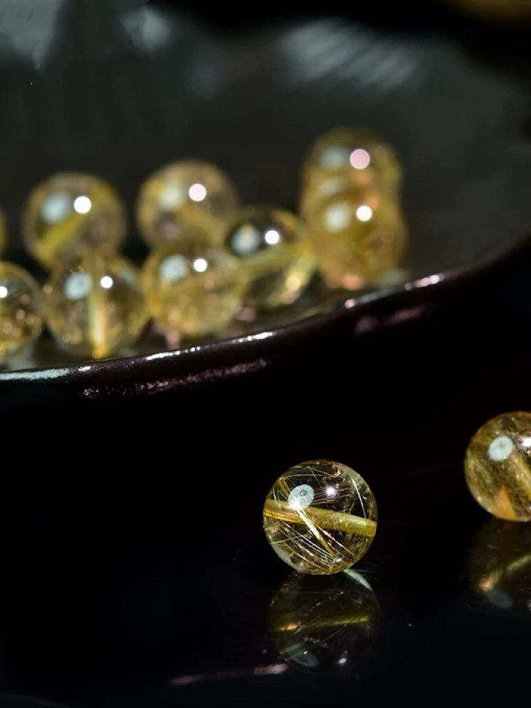 Natural Crystal Single Crystal Bead with Couple