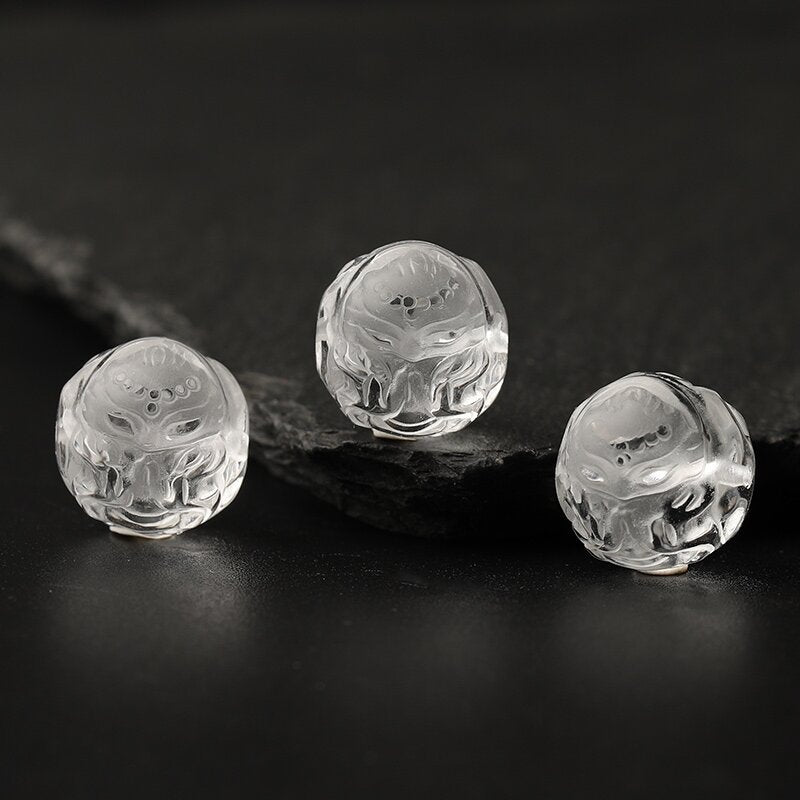Clear Quartz Single Crystal Bead with Couple