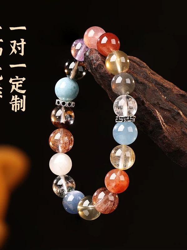 Natural Crystal Bracelet with Couple & Customizable