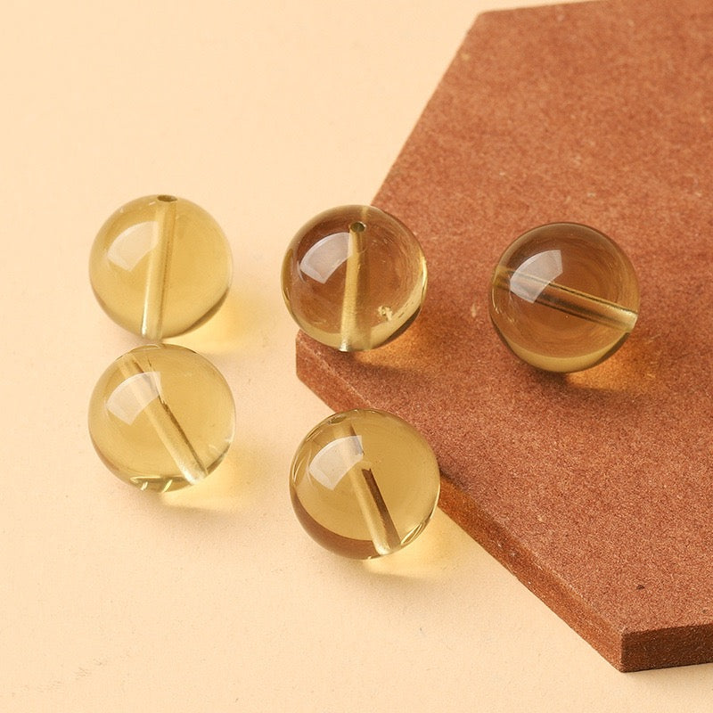 Citrine Single Crystal Bead with Customizable · Z008