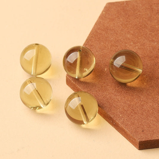 Citrine Single Crystal Bead with Customizable · Z008