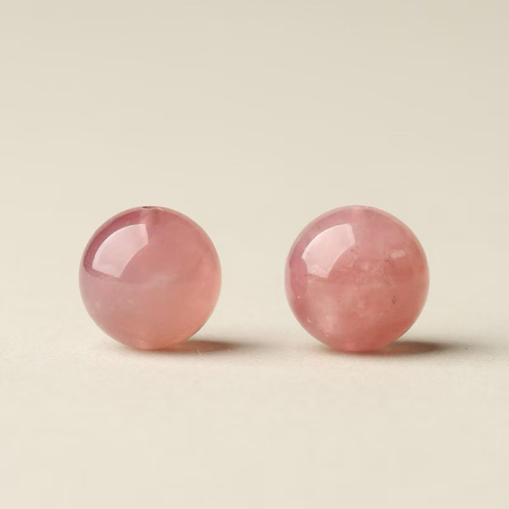 Rose Quartz Single Crystal Bead with Customizable · Z047