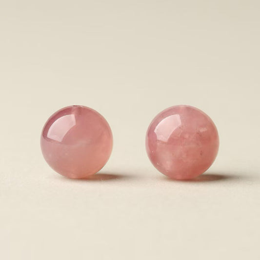 Rose Quartz Single Crystal Bead with Customizable · Z047
