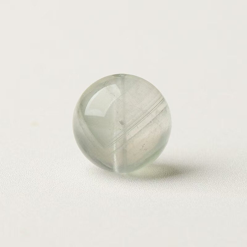 Green Phantom Quartz Single Crystal Bead