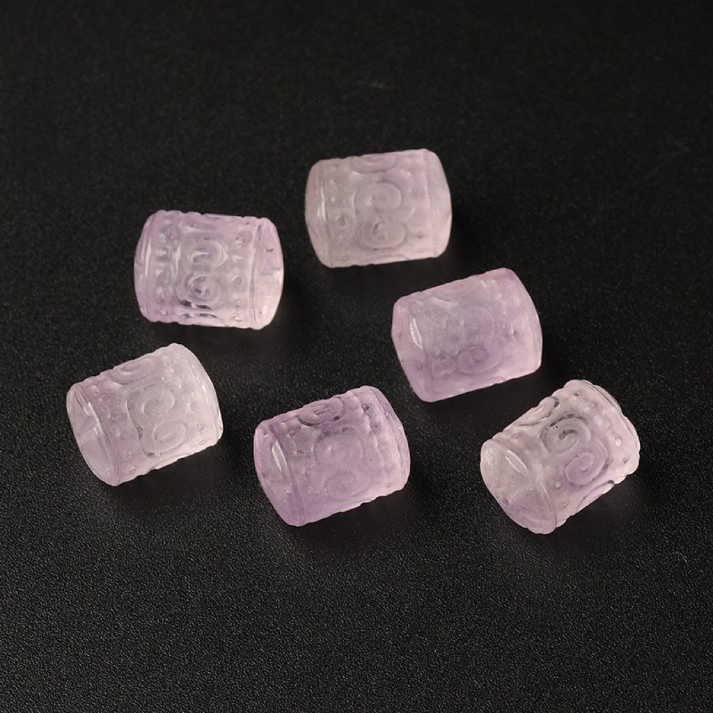 Amethyst Single Crystal Bead with Customizable