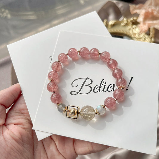 Golden Rutilated Quartz Crystal Bracelet · S049