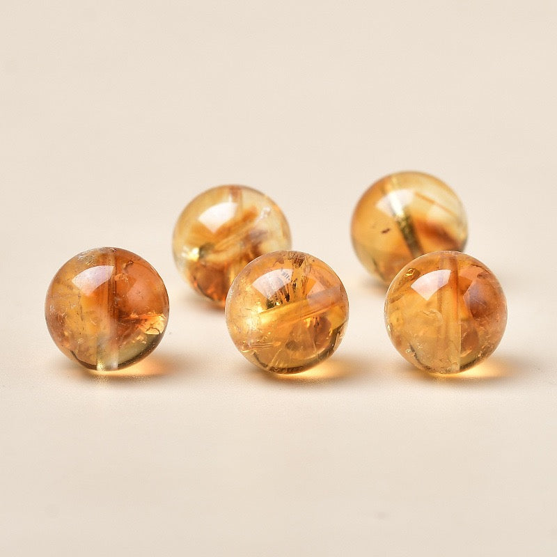 Citrine Single Crystal Bead