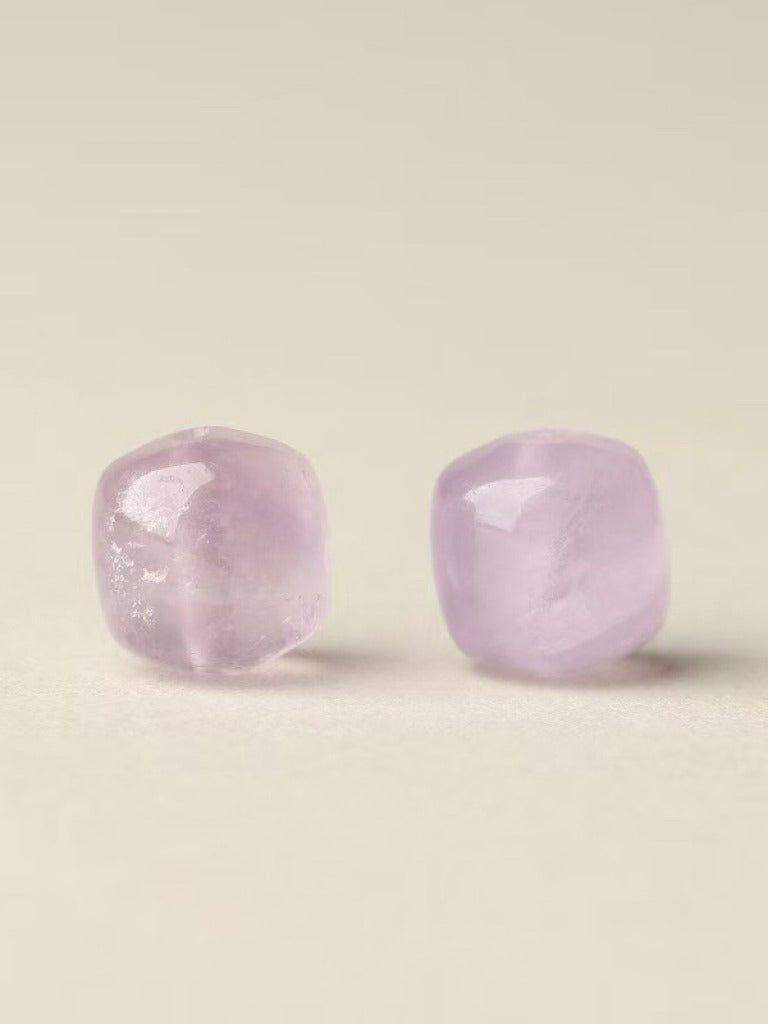 Amethyst Single Crystal Bead with Customizable