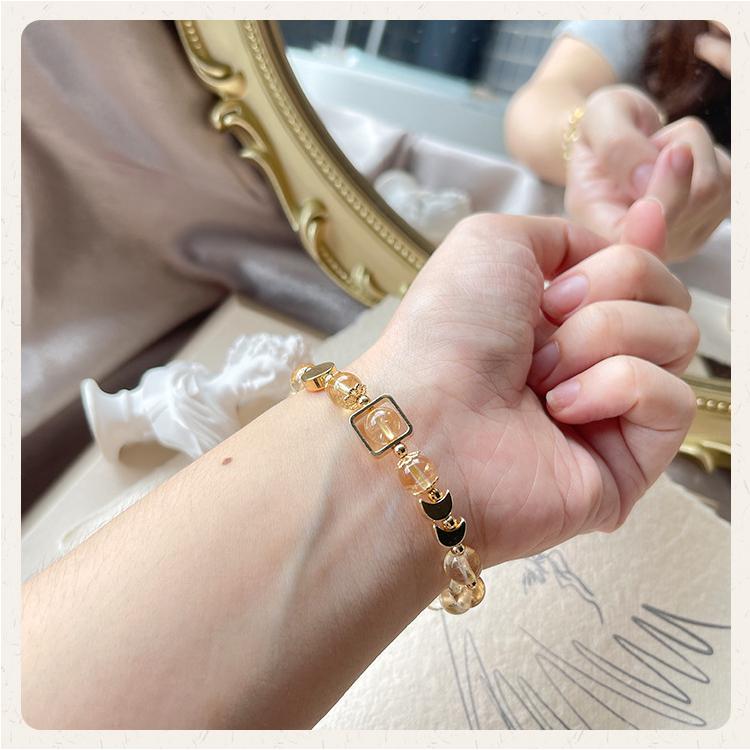 Citrine Crystal Bracelet with Customizable