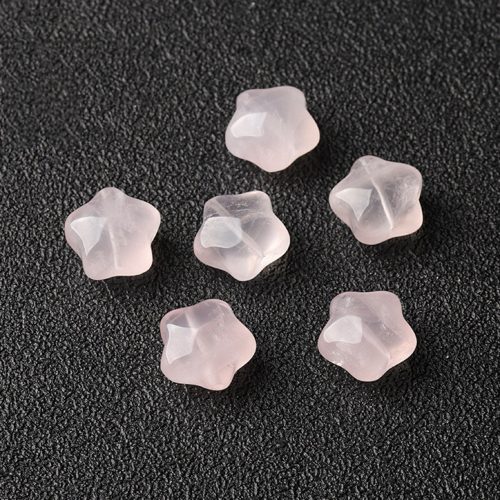 Rose Quartz Single Crystal Bead with Customizable