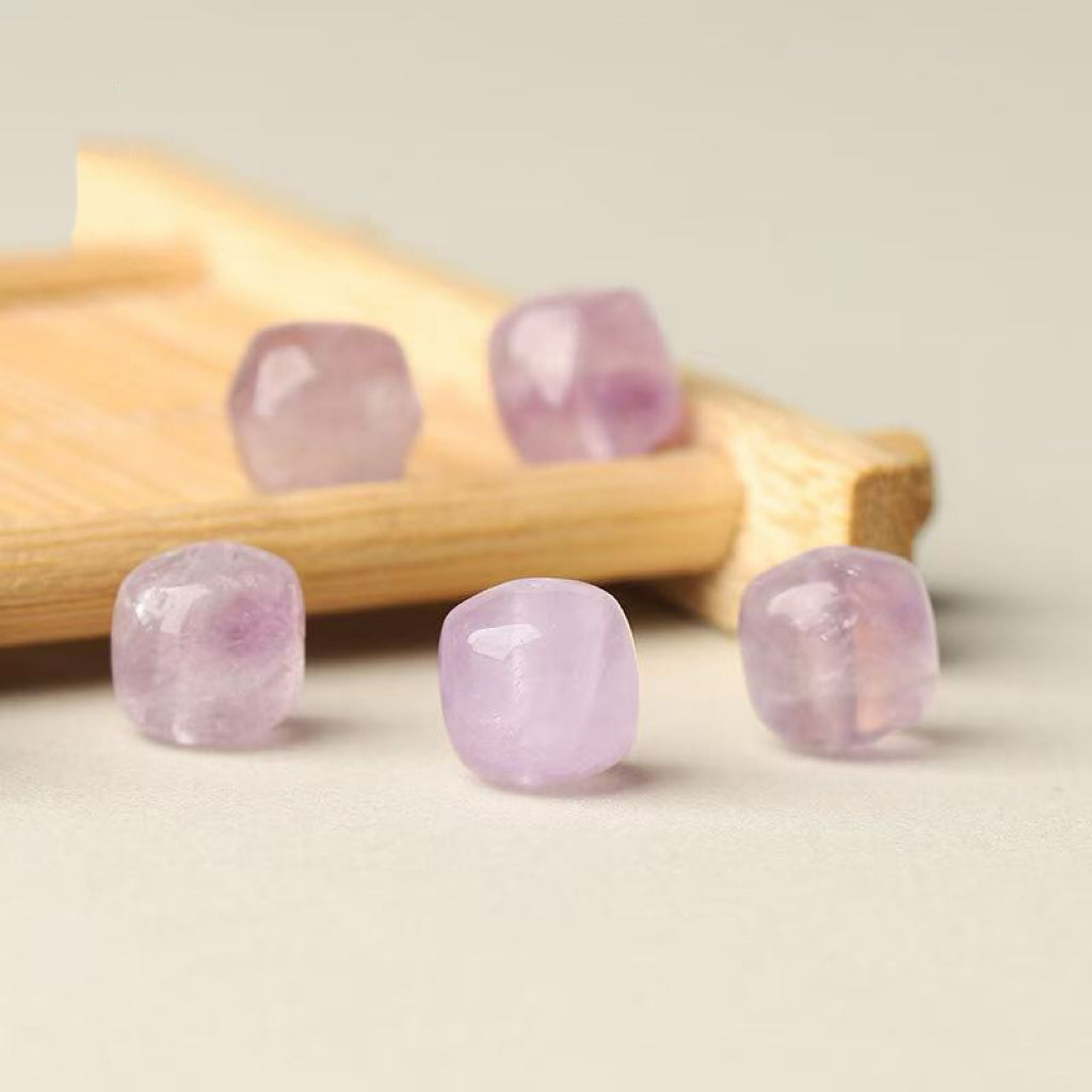 Amethyst Single Crystal Bead with Customizable