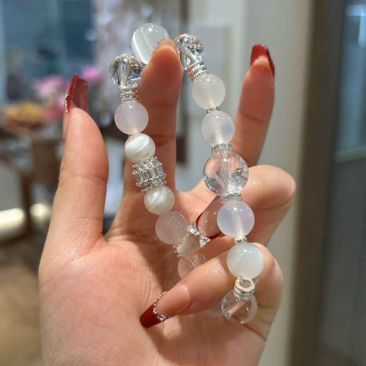 Natural Crystal Bracelet with Customizable