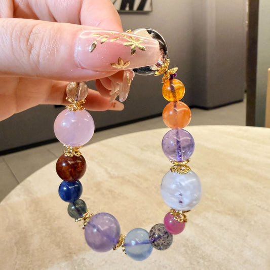 Natural Crystal Crystal Bracelet with Customizable · MC06