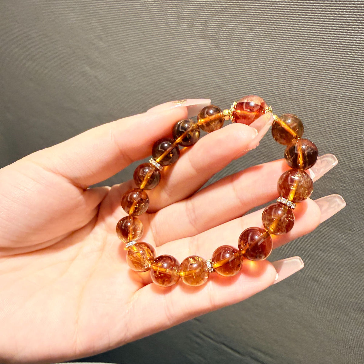 Natural Natural Crystal Bracelet with Customizable