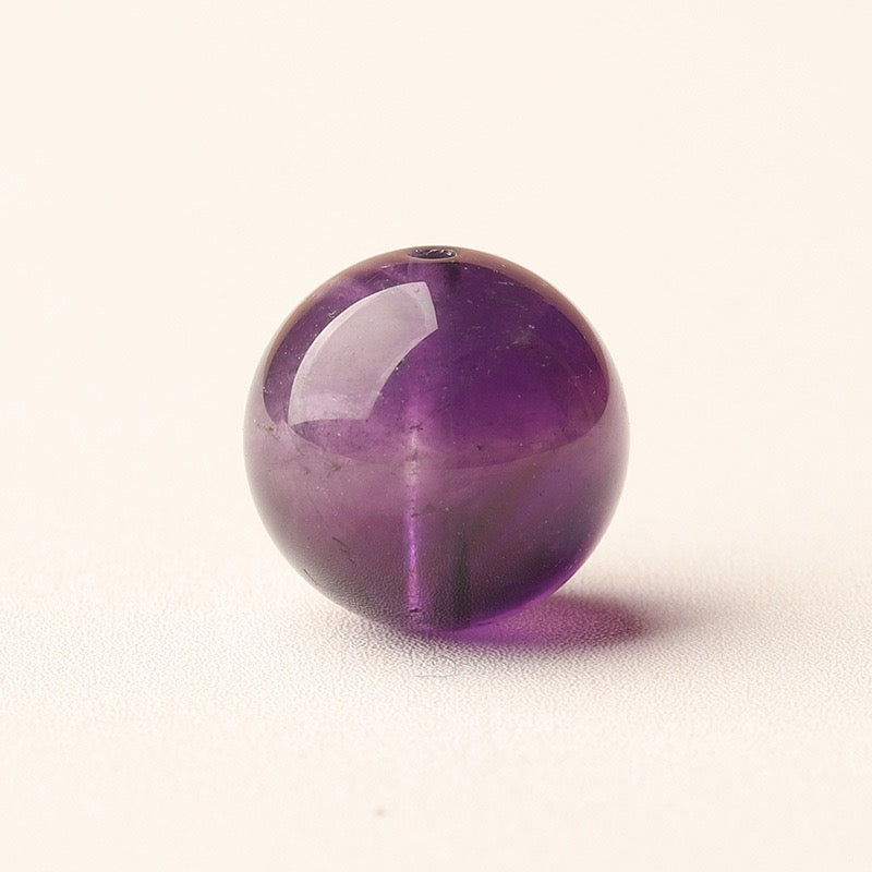 Amethyst Single Crystal Bead with Customizable · Z030