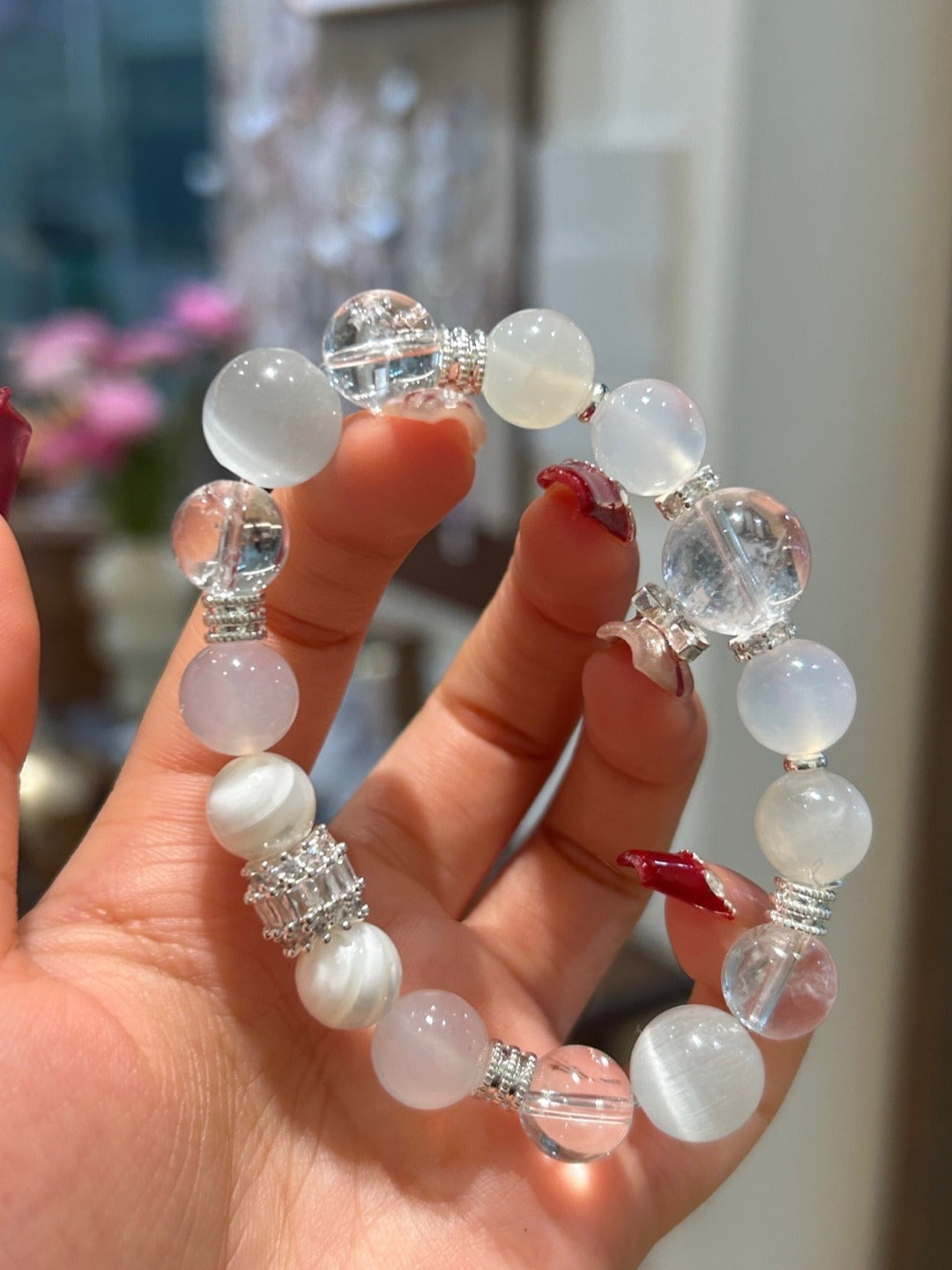 Natural Crystal Bracelet with Customizable