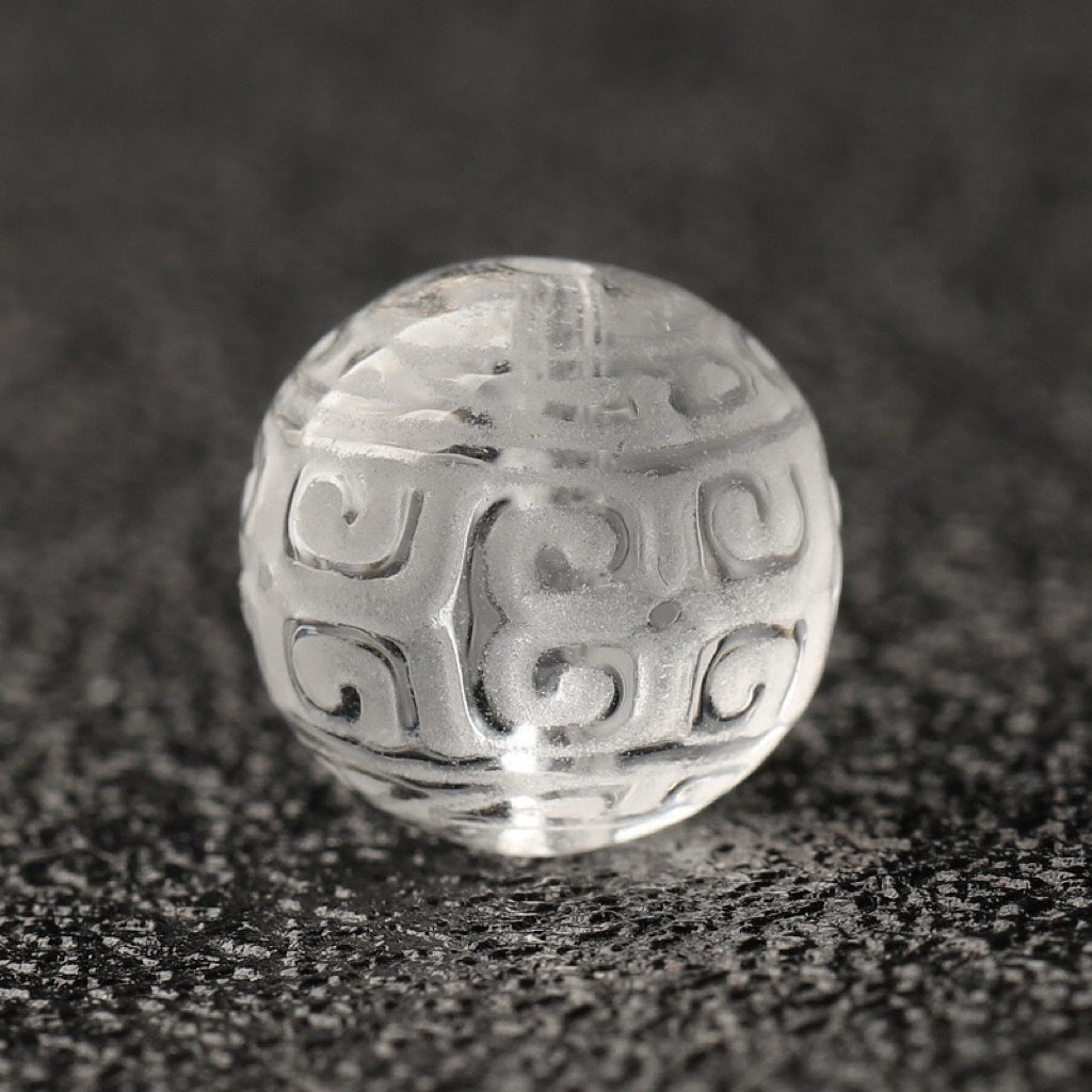 Clear Quartz Single Crystal Bead with Customizable · Z040