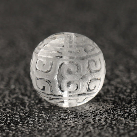 Clear Quartz Single Crystal Bead with Customizable · Z040