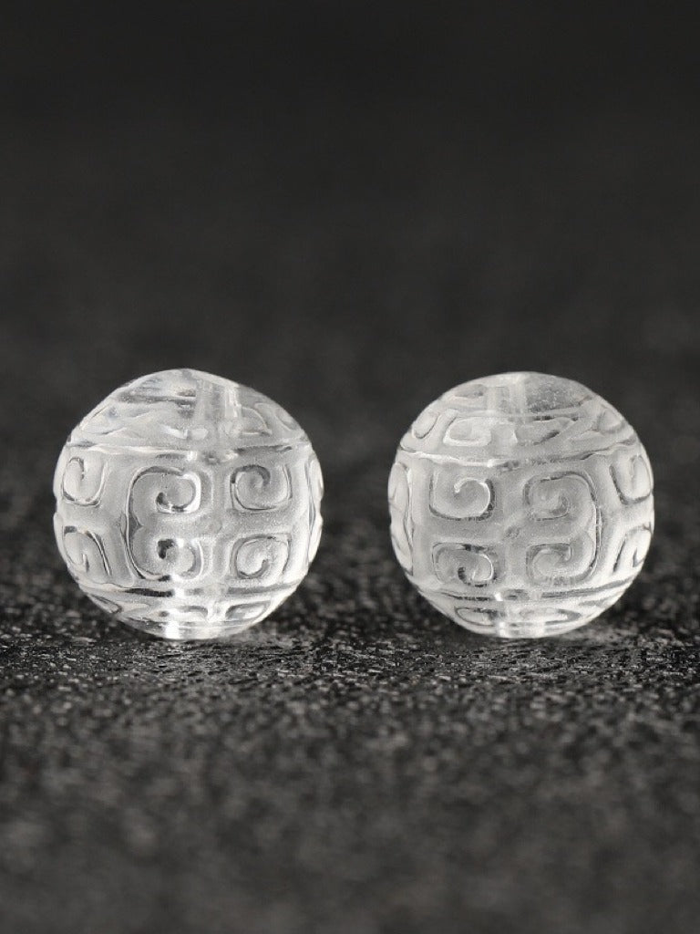 Clear Quartz Single Crystal Bead with Customizable
