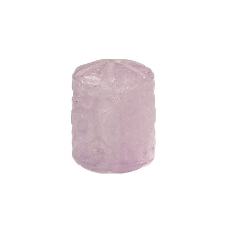Amethyst Single Crystal Bead with Customizable