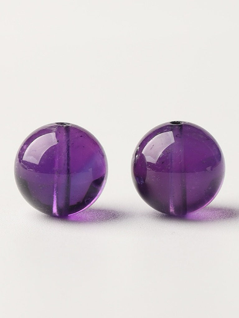 Amethyst Single Crystal Bead with Customizable