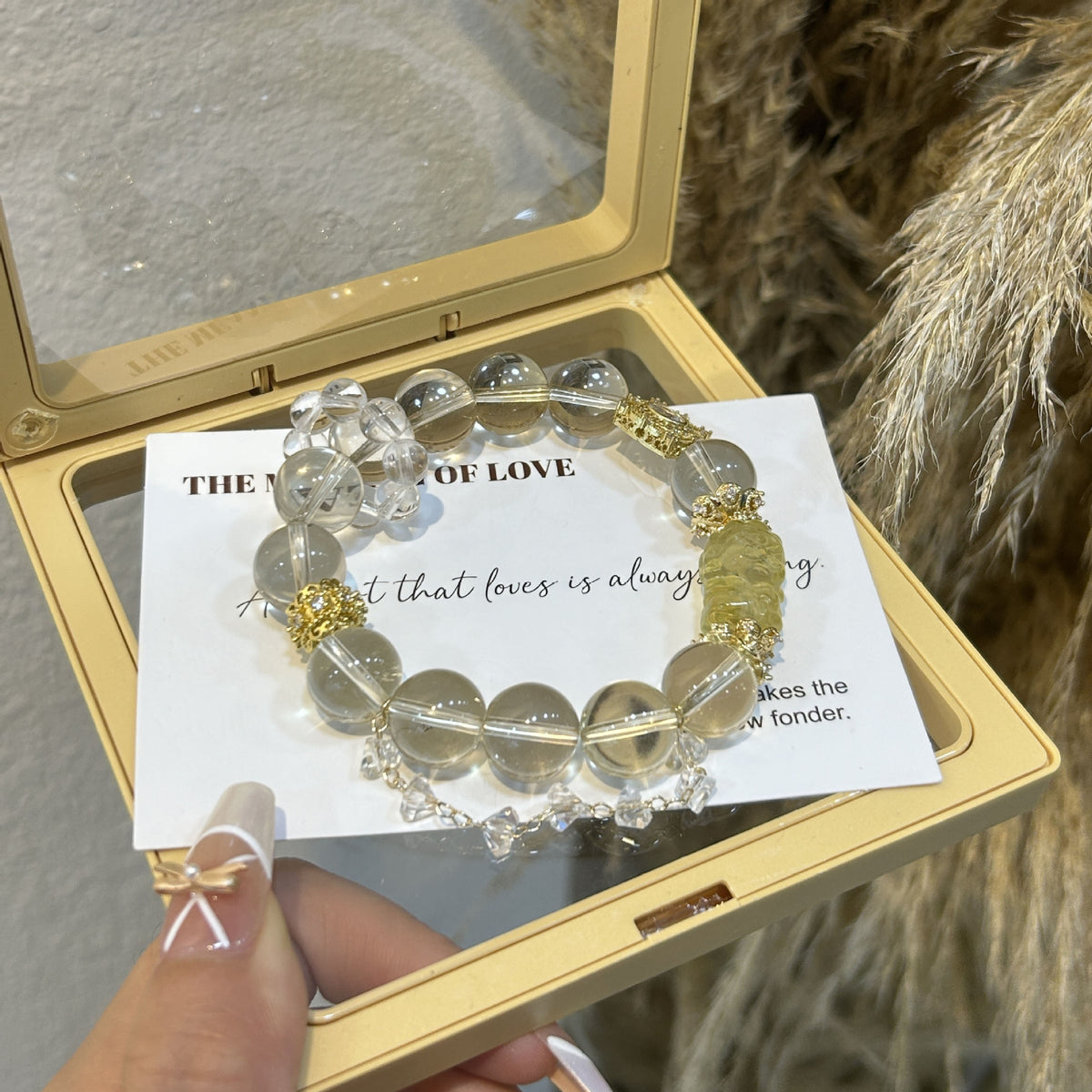 Natural Crystal Bracelet with Couple