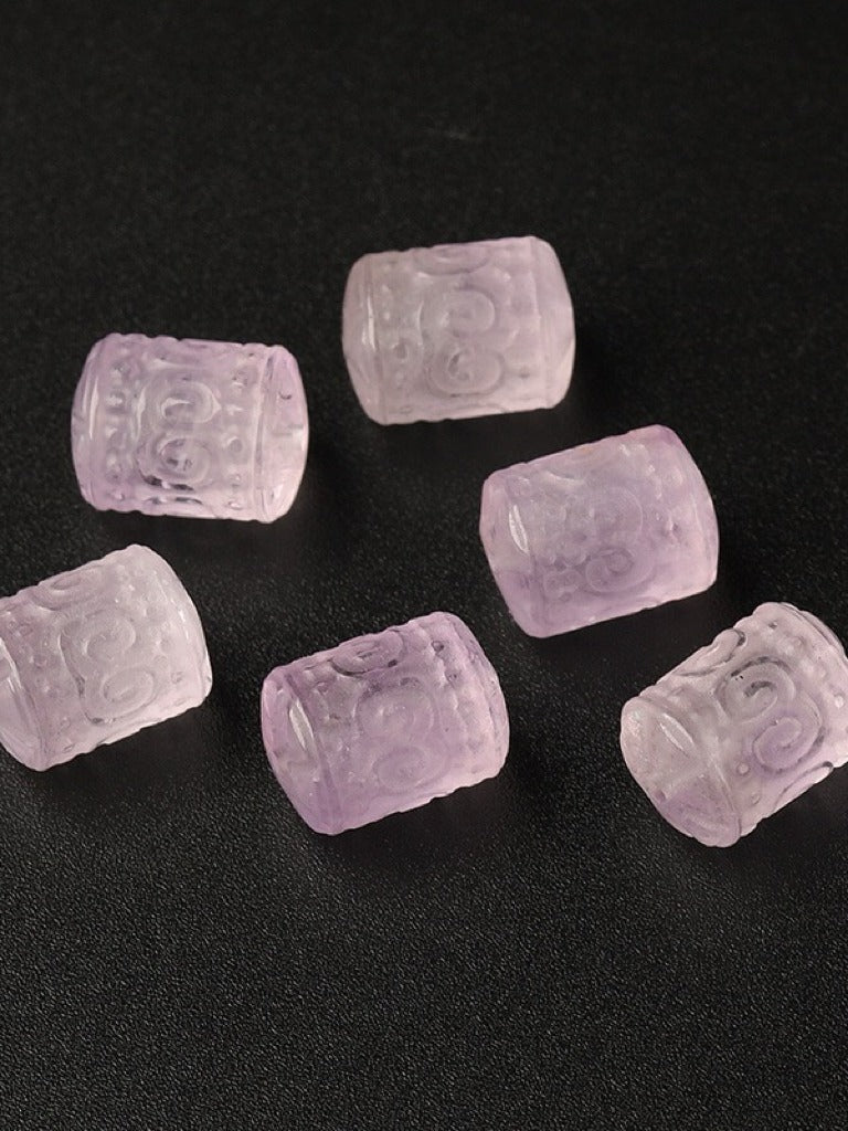 Amethyst Single Crystal Bead with Customizable