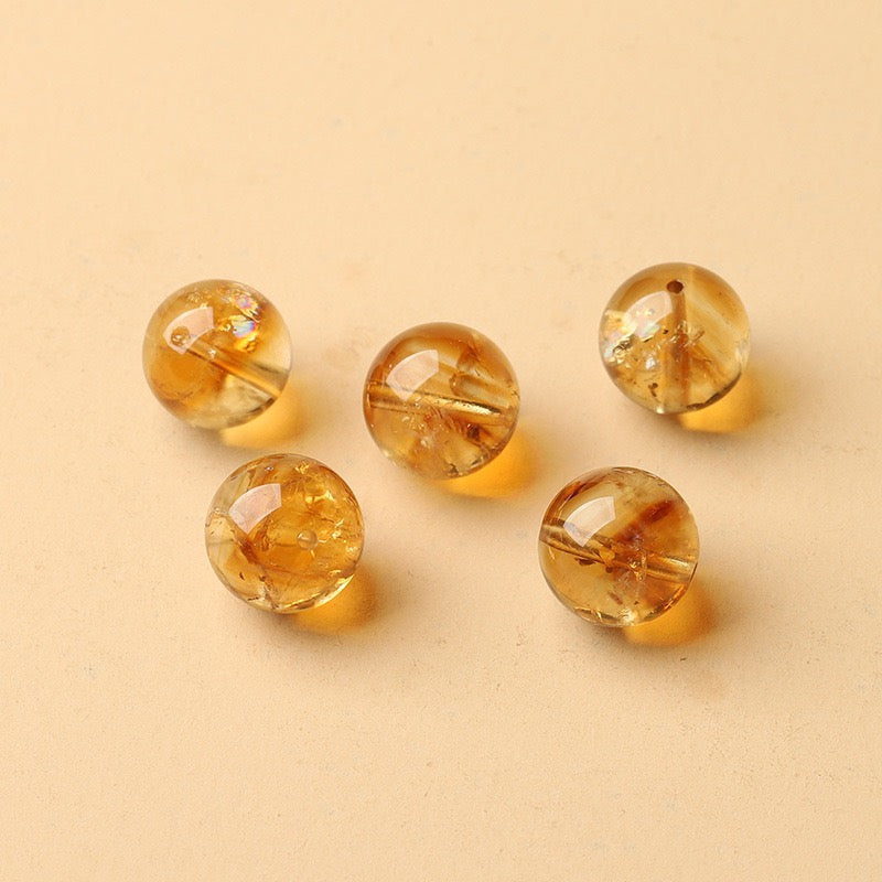 Citrine Single Crystal Bead