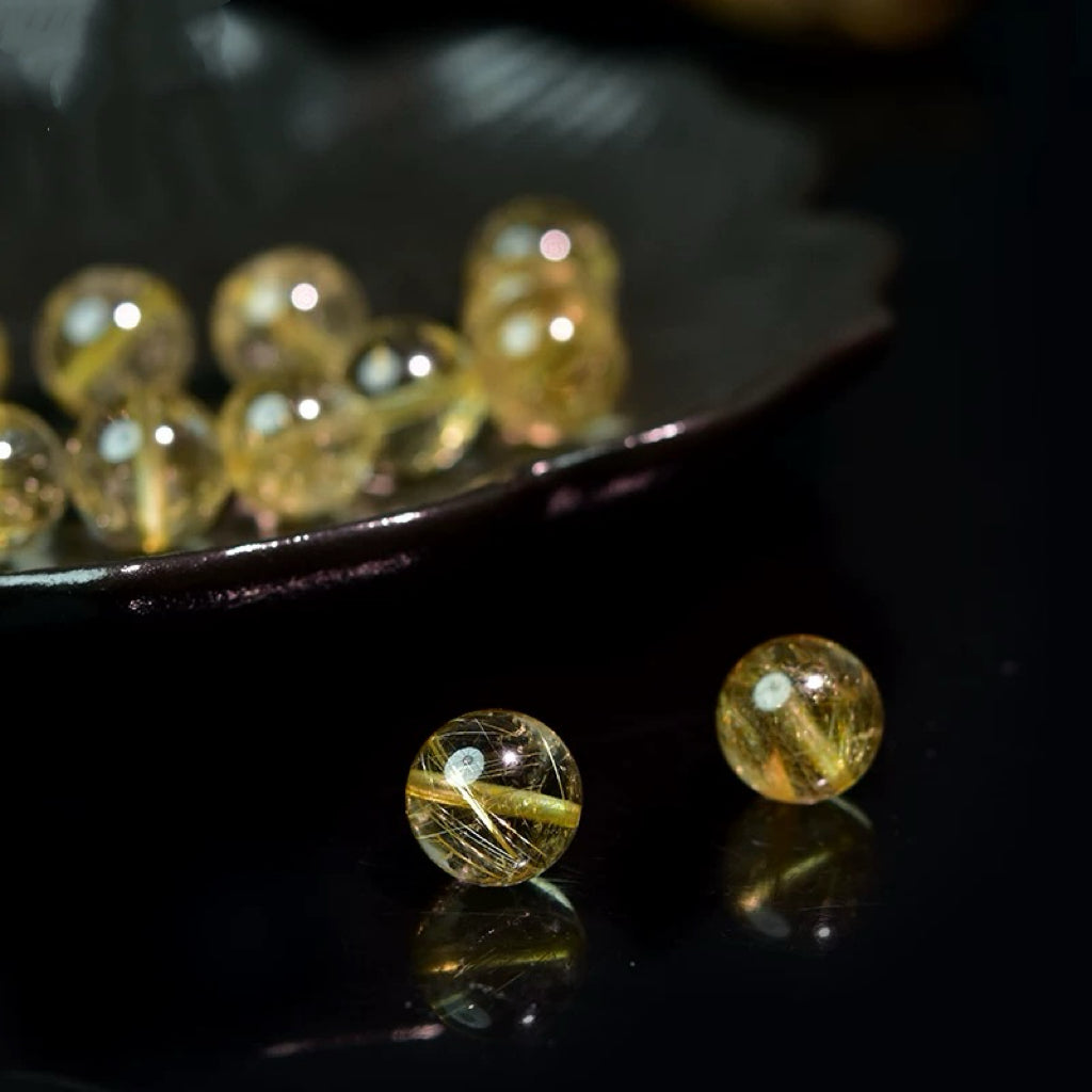 Natural Crystal Single Crystal Bead with Couple