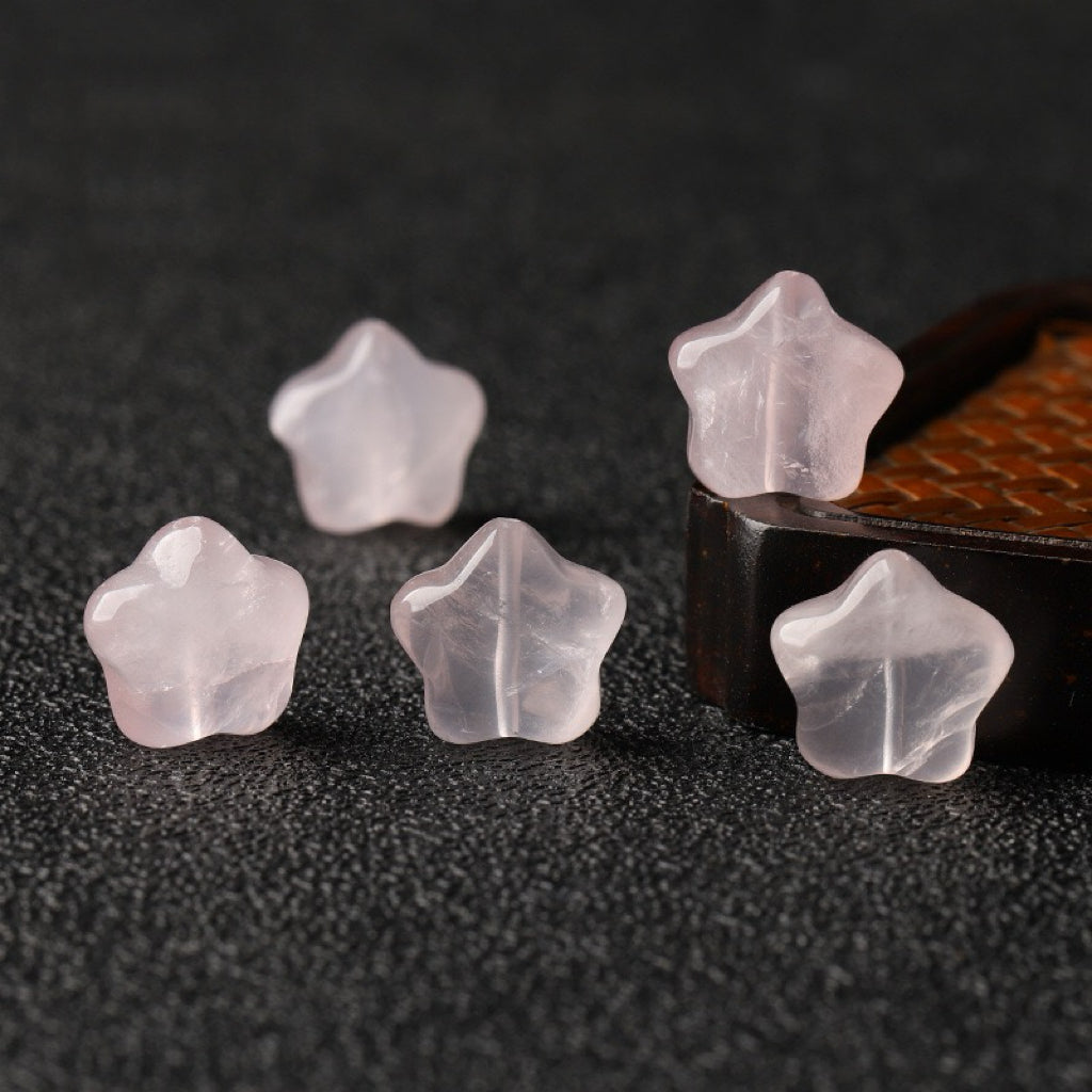 Rose Quartz Single Crystal Bead with Customizable