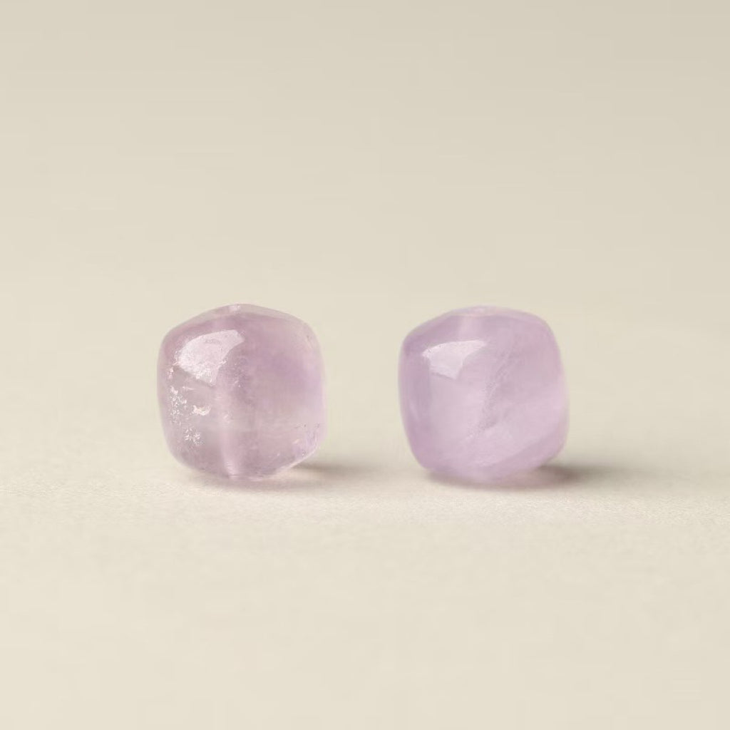 Amethyst Single Crystal Bead with Customizable
