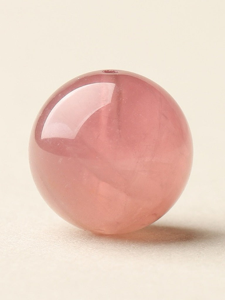 Rose Quartz Single Crystal Bead with Customizable · Z047