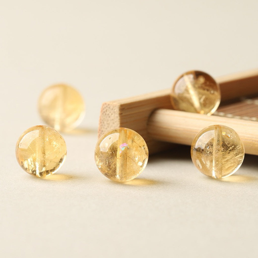 Citrine Single Crystal Bead with Customizable