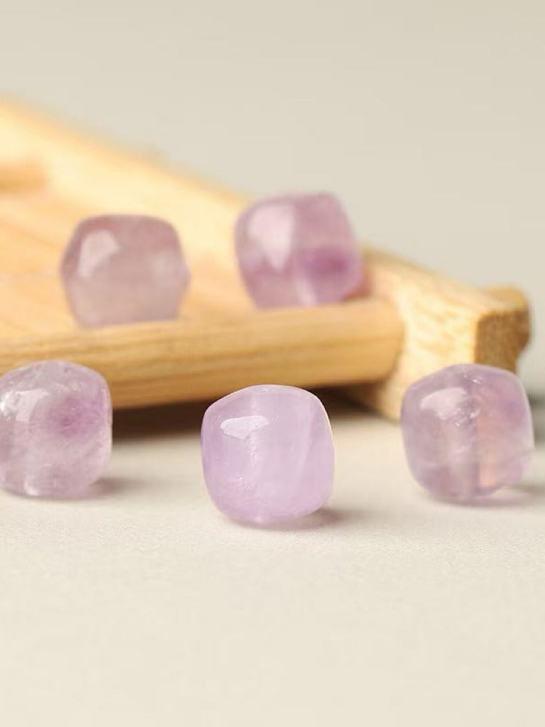 Amethyst Single Crystal Bead with Customizable