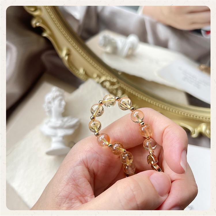 Citrine Crystal Bracelet with Customizable