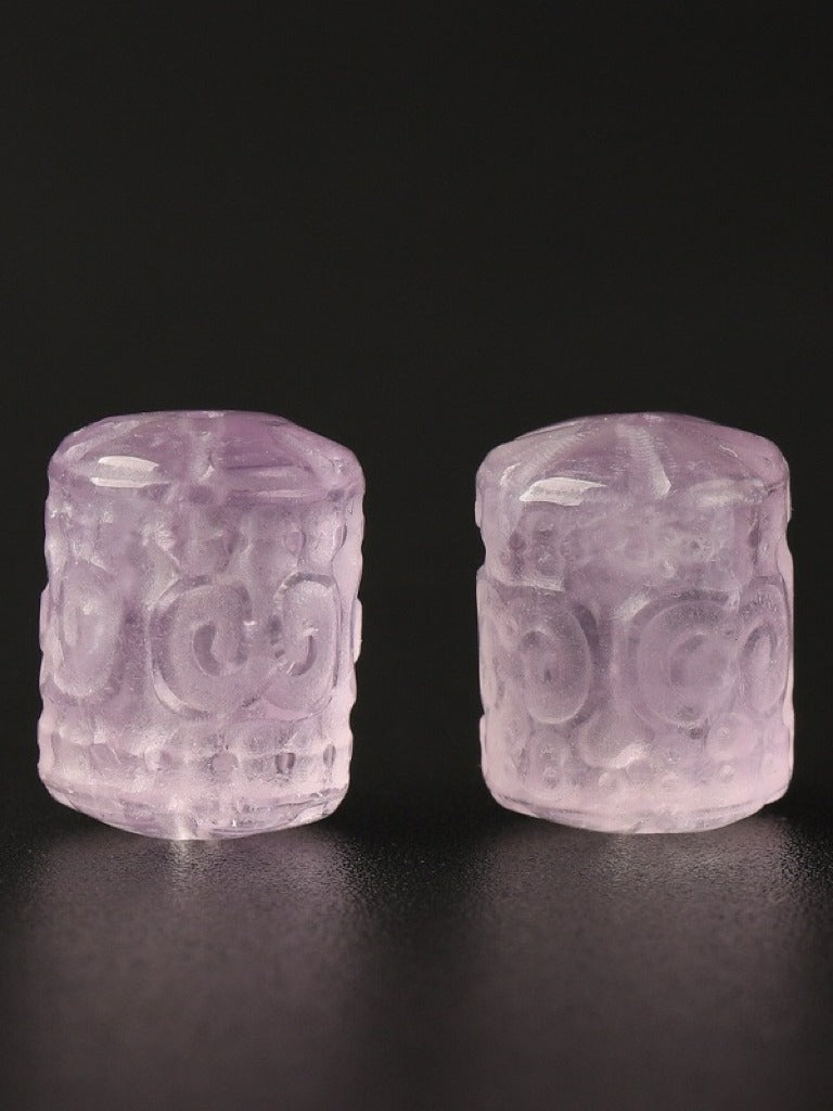 Amethyst Single Crystal Bead with Customizable