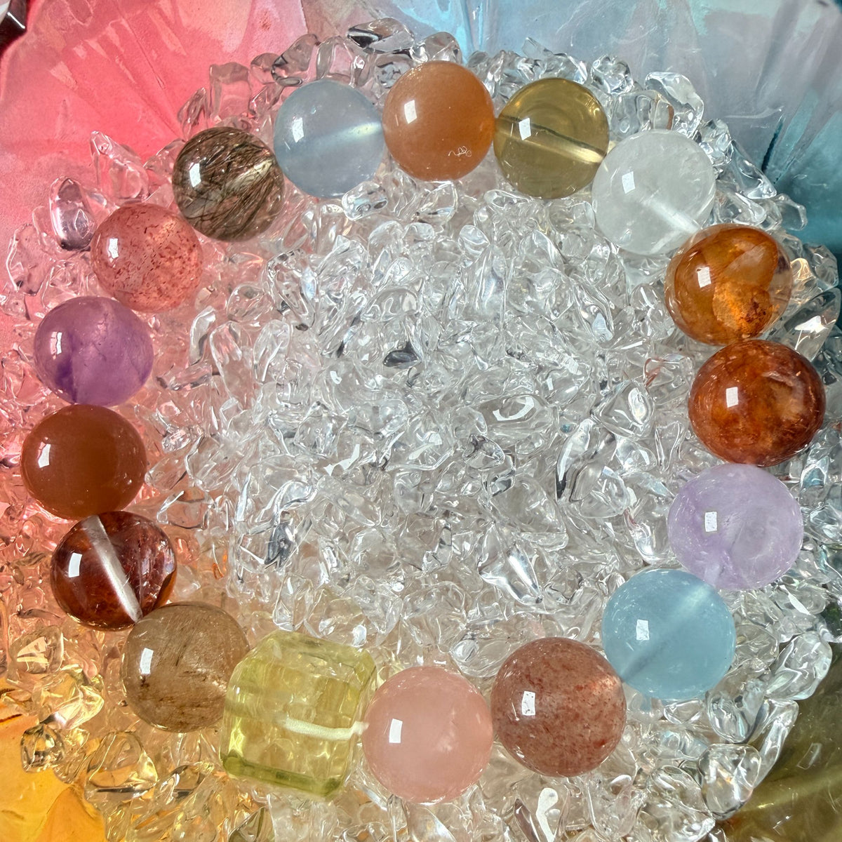 Natural Natural Crystal Bracelet with Customizable