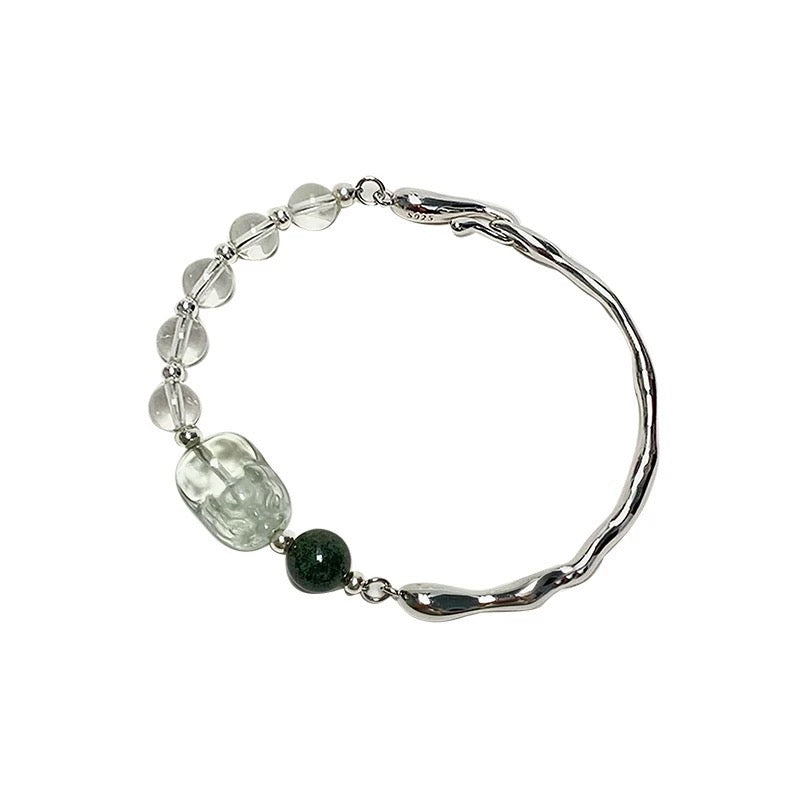 Natural Natural Crystal Bracelet with Pixiu