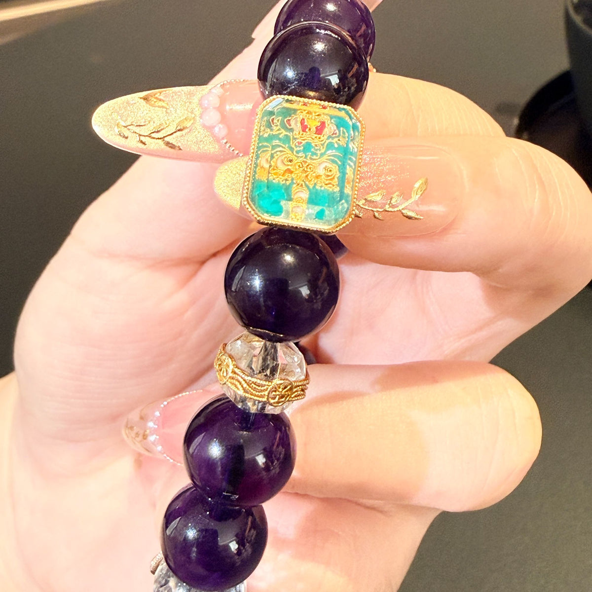 Natural Natural Crystal Bracelet with Customizable