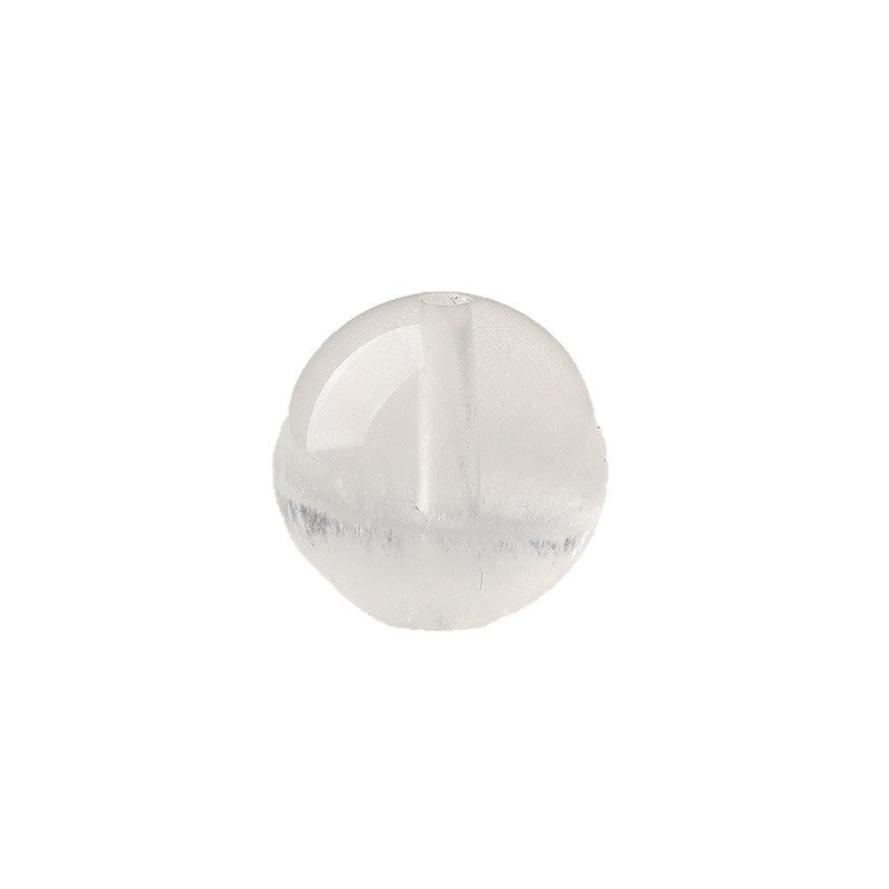 White Phantom Quartz Single Crystal Bead with Customizable