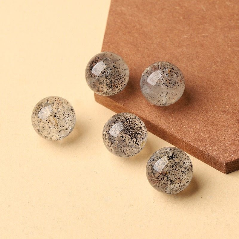 Strawberry Quartz Single Crystal Bead with Customizable · Z009
