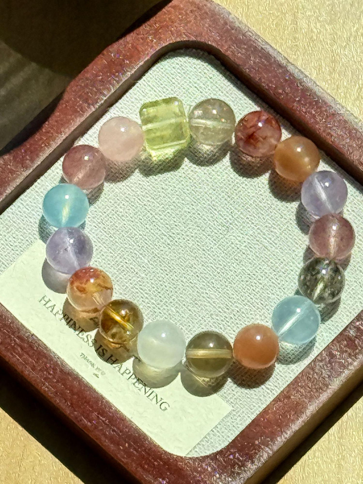 Natural Natural Crystal Bracelet with Customizable